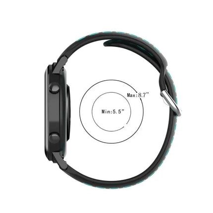 20mm Two-Tone Sport Silicone Watch Band For 42mm Watches
