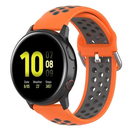 20mm Two-Tone Sport Silicone Watch Band For 42mm Watches
