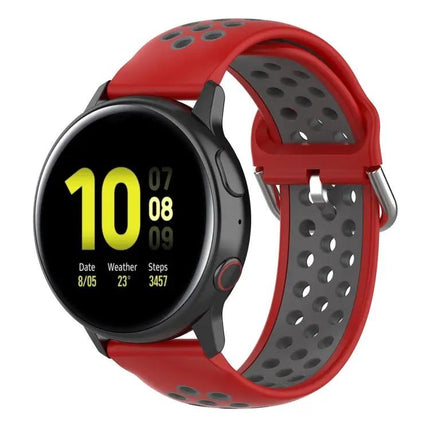 20mm Two-Tone Sport Silicone Watch Band For 42mm Watches