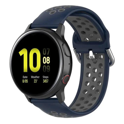 20mm Two-Tone Sport Silicone Watch Band For 42mm Watches