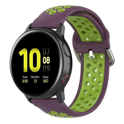 20mm Two-Tone Sport Silicone Watch Band For 42mm Watches