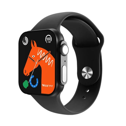 Watch for Daily Health Monitoring and Activity Tracking — black smartwatch showing steps, heart-rate and sleep features on commute-ready wearable