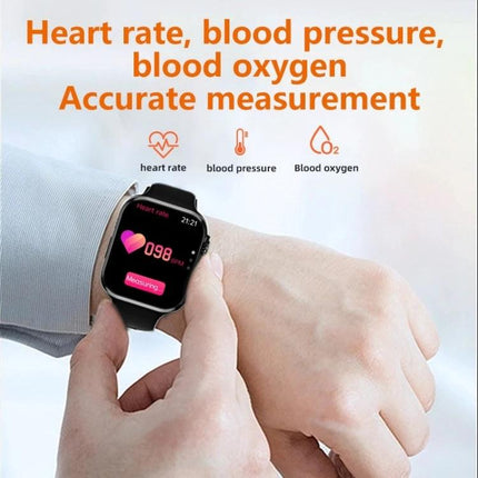 A Practical Smart Watch for Everyday Health and Activity Tracking showing heart rate, blood pressure, and blood oxygen monitoring on a 2.0-inch IPS display