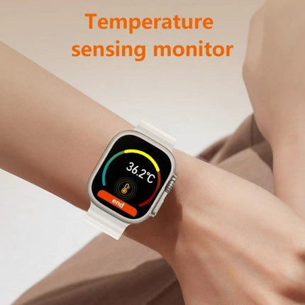 A Practical Smart Watch for Everyday Health and Activity Tracking showing temperature sensing monitor 36.2°C on full touch 2.0-inch IPS display