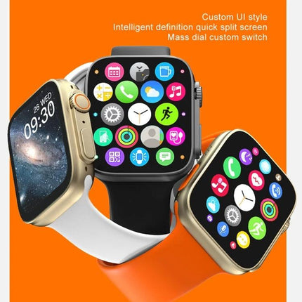 Versatile Smart Watch for Daily Health and Activity Tracking shown with multiple app icons and heart-rate, step and sleep monitoring on colorful screens
