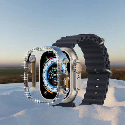 Diamond Hollow PC Protective Case For Apple Watch Ultra 49mm