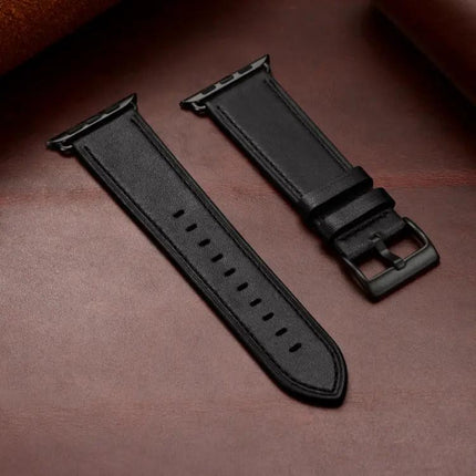 Cowhide Leather Apple Watch Band 38-49mm Compatible