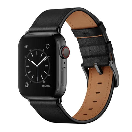 Cowhide Leather Apple Watch Band 38-49mm Compatible