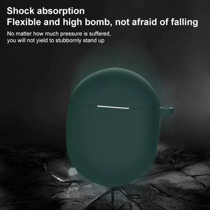 Silicone Protective Case for Google Pixel Buds Pro Daily Use - dark green shockproof silicone cover for daily commuting and drop protection