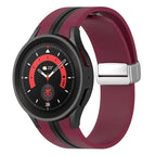 For Samsung Galaxy Watch 5 Pro / Wine Red Black