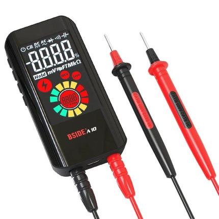 BSIDE A10 Portable Multimeter for Everyday Electrical Testing - compact digital multimeter with probes for voltage and capacitance checks