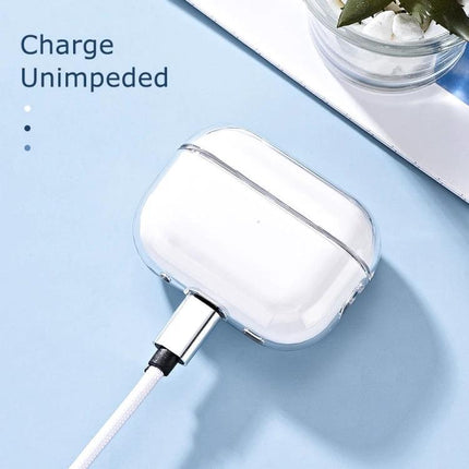 Protective Case for Earphones in Everyday Travel and Home Use showing clear case charging without removal