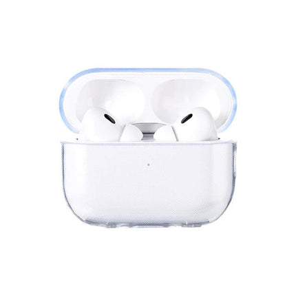 AirPods Pro 2 Case for Daily Commutes and Activities — clear protective case shown open with earbuds inside, easy-access charging