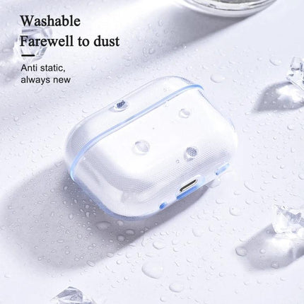 AirPods Pro 2 Case for Daily Commutes and Activities — clear washable protective case with water droplets, dustproof and easy-access charging port