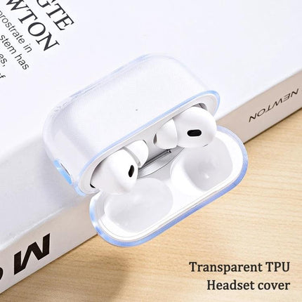 AirPods Pro 2 Case for Daily Commutes and Activities - transparent TPU protective case keeping earbuds secure, dust and scratch resistant, easy charging access