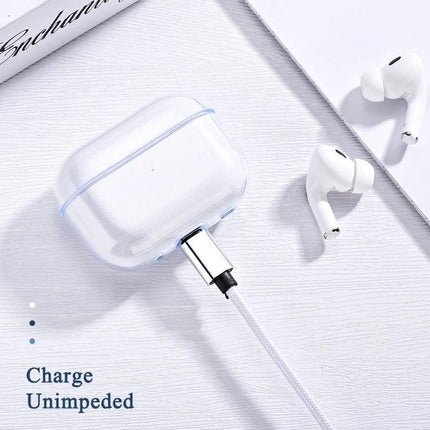 AirPods Pro 2 Case for Daily Commutes and Activities - clear protective case showing charging access and earbuds