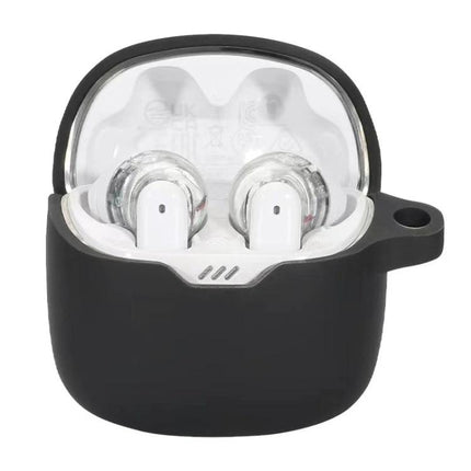 Protective Silicone Case for JBL Tune Flex Daily Use - black silicone cover with charging port cutout