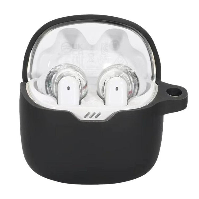 Protective Silicone Case for JBL Tune Flex Daily Use - black silicone cover with charging port cutout