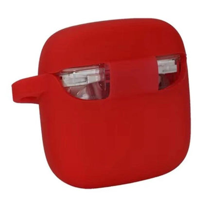 Protective Silicone Case for JBL Tune Flex Daily Use - red silicone cover with charging port cutout for earbuds