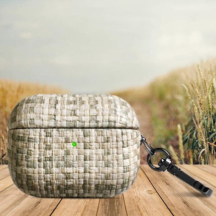 Protective Case for AirPods Pro Suitable for Daily Commutes in woven PU with keyring for pocket and bag protection