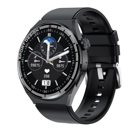 MD3MAX Smart Watch for Daily Health and Activity Tracking - black smartwatch showing heart rate, steps, sleep indicators on 1.39-inch round display