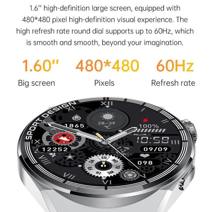 MD3MAX Smart Watch for Daily Health and Activity Tracking with 1.6-inch 480x480 display and 60Hz refresh showing fitness widgets
