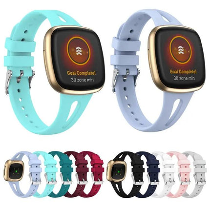 Fitbit Versa 3/4 Silicone Watch Band Waterdrop Slim S L