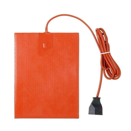 Car Engine Oil Pan Heater Pad 15 x 20cm for Cold Weather - orange 15x20cm heating pad with 220V/12V cable for oil pans, tanks and batteries