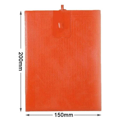 Car Engine Oil Pan Heater Pad 15 x 20cm for Cold Weather - orange 15x20cm heating pad with 220V/150W or 12V/80W options, nickel-chromium wire