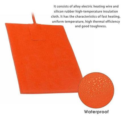 Car Engine Oil Pan Heater Pad 15 x 20cm for Cold Weather orange waterproof silicone heating pad 220V 150W or 12V 80W nickel-chromium wire