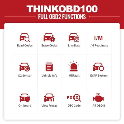THINKCAR OBD2 Scanner Helps With Daily Vehicle Maintenance - THINKOBD100 full OBD2 functions read codes erase codes live data