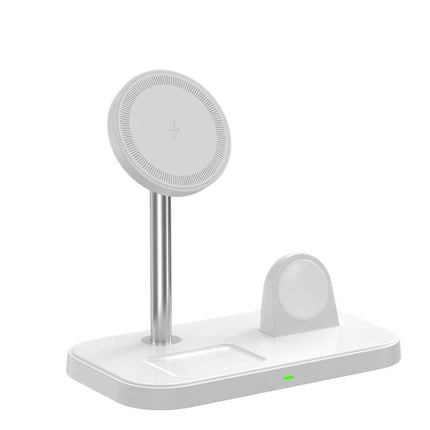 WA22 Magnetic Charger Stand for Daily Device Organization - white magnetic 3-in-1 nightstand charger for phone, watch, earbuds