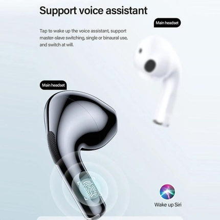 Lenovo Wireless Earbuds With Noise Reduction For Commuting compact Bluetooth 5.1 TWS earbud showing touch control and voice assistant