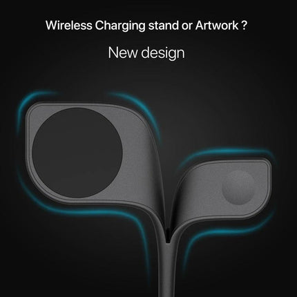 Keep devices charged at home with this versatile stand charger - sleek wireless charging stand for smartphone, earbuds and smartwatch on nightstand or desk