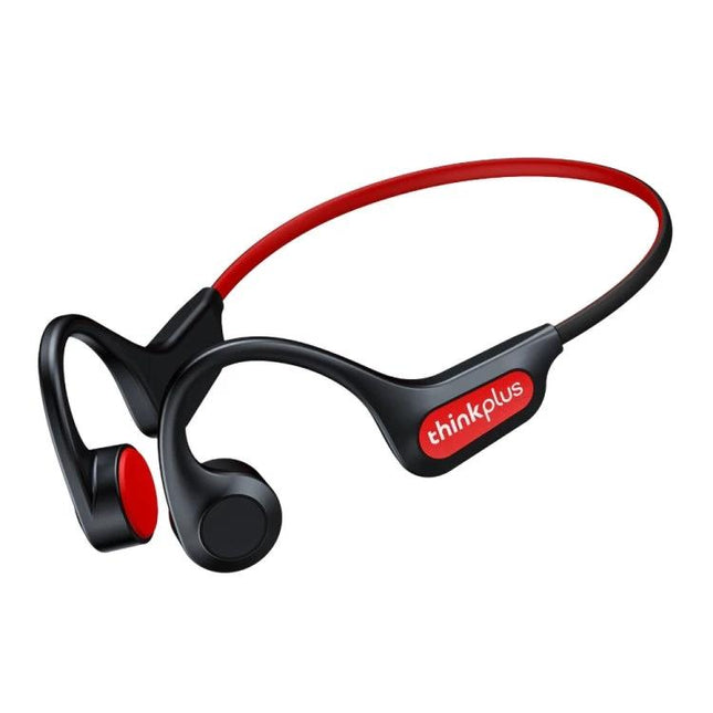 Bone Conduction Open Ear Wireless Earphones For Running And Commuting black red Lenovo thinkplus bone conduction headset