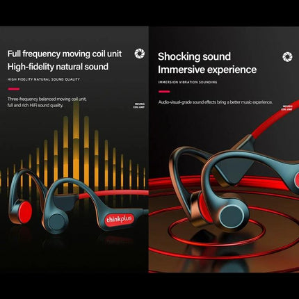 Bone Conduction Open Ear Wireless Earphones For Running And Commuting sleek Lenovo design showing open-ear fit and immersive sound