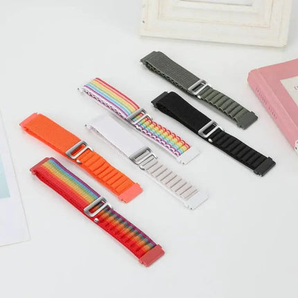 Universal Nylon Loop Watch Band Adjustable 20mm 22mm