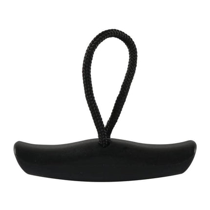 Durable Kayak Carry T-Handle with Cord and Pad Eyes - black ergonomic kayak lifting handle with cord loop for easy transport