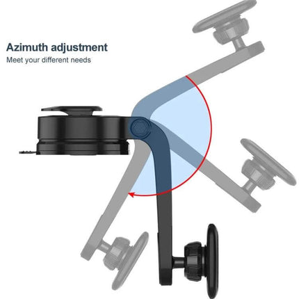 IMAK Dashboard Magnetic Car Holder For Hands Free Phone showing azimuth adjustment and swivel arm for optimal viewing angles