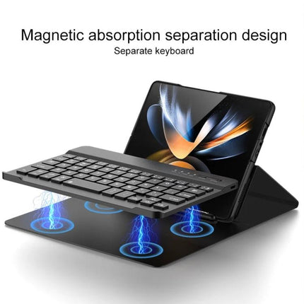 Magnetic Folding Bluetooth Keyboard Case for Samsung Galaxy Z Fold 4 showing removable keyboard and magnetic separation design