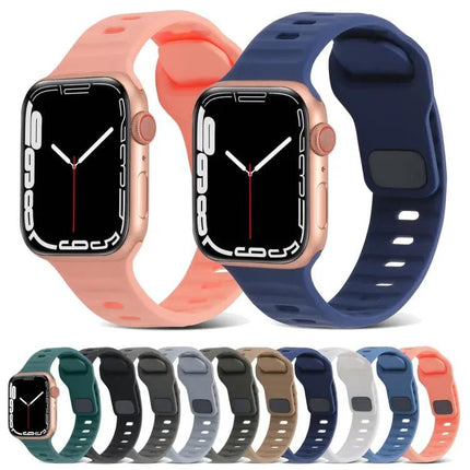 Silicone Sports Watch Band Compatible Apple Watch 38-49mm
