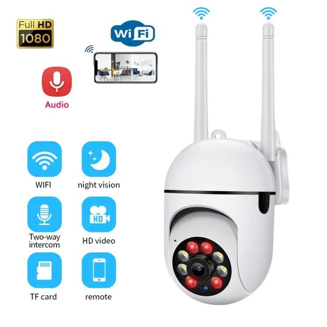Wireless Smart Security Camera for Home Monitoring with Night Vision