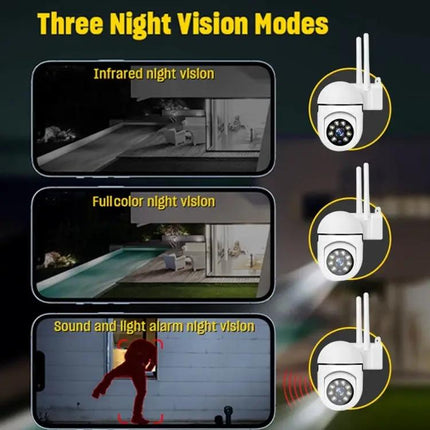 Wireless Smart Security Camera for Home Monitoring with Night Vision