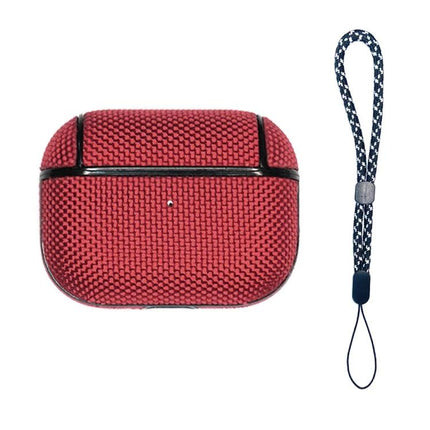 Waterproof Nylon Case for Everyday Earphone Protection and Travel red textured case with wrist strap