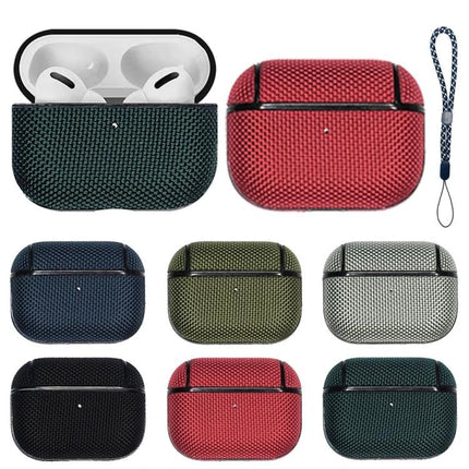 Waterproof Nylon Case for Everyday Earphone Protection and Travel in assorted colors showing textured cases and wrist strap