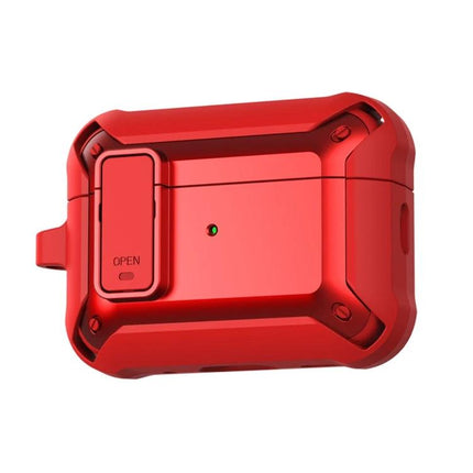 Bumblebee Protective Case for Daily Earphone Use on the Go red rugged TPU PC case with quick-access charging port