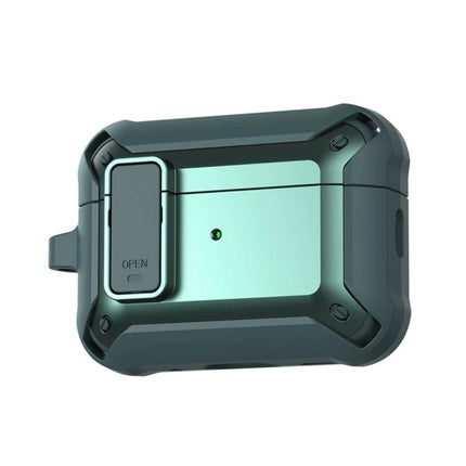 Bumblebee Protective Case for Daily Earphone Use on the Go - rugged teal TPU PC earphone case with quick-access charging and dust protection