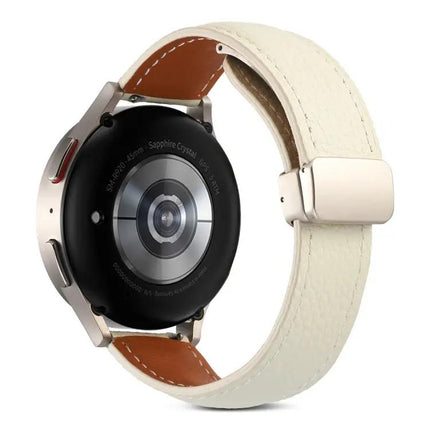Leather Folding Buckle Band for Samsung Galaxy Watch 5