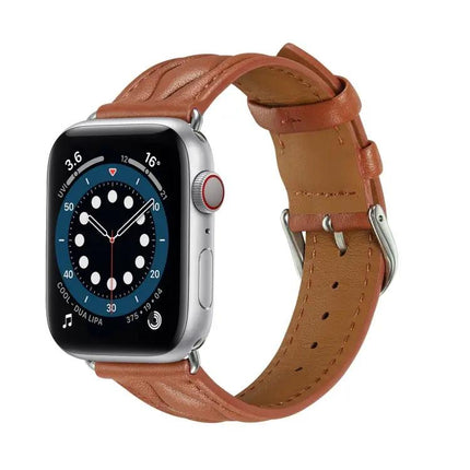 Leather Watch Strap For Apple Watch Ultra 49mm 45mm 41mm