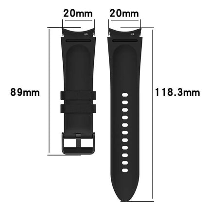 Samsung Galaxy Watch5 Leather Silicone Band 44mm 40mm Black